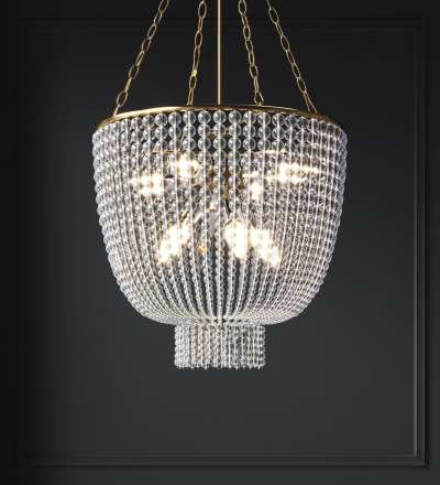 现代水晶吊灯3D模型下载